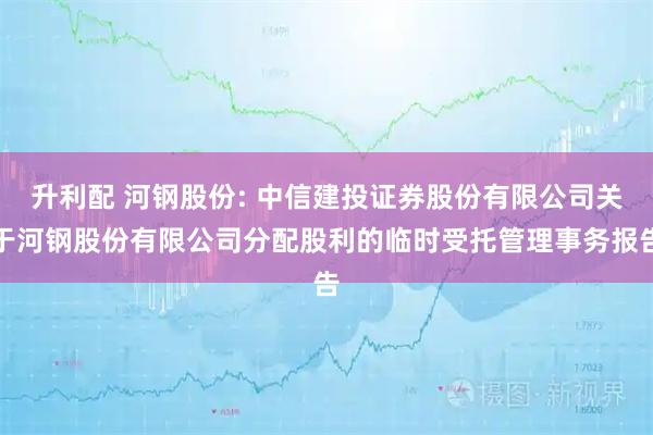 升利配 河钢股份: 中信建投证券股份有限公司关于河钢股份有限公司分配股利的临时受托管理事务报告
